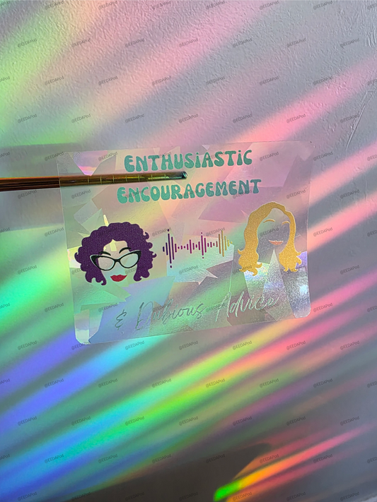 EEDA Pod Logo Suncatcher Sticker 3"x4"
